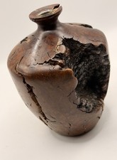Vintage Exquisite  Hand Turned Live Edge Solid Walnut Burl Wood 6