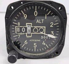 Vintage Aerosonic Corp. ALTIMETER, PRESSURE, ALTITUDE REPORTING Airplane Gauge picture