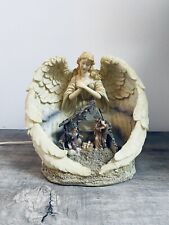 Guardian Angel Holy Family Christmas Nativity Resin Scene Night Light picture