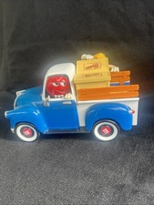M&M's Sweet Wheelin Red’s Garage Blue Pick Up Truck Candy Dispenser w/Yellow picture