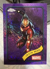 2025 Topps Chrome Marvel Iron Man #1 PURPLE Shimmer Refractor /75 picture