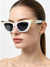 VALENTINO Cat Eye Sunglasses Metal Trim VLogo Eyewear VA4062 52□18-140 picture