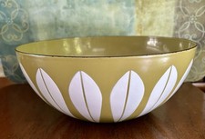Catherine Holm 9.5” Green Lotus Enamelware Mid Century Modern Bowl Catherineholm picture