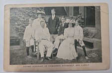 1907 Portrait of President Theodore Roosevelt and Family Postcard Used picture