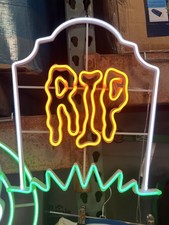 Hyde and Eek Tombstone Neon Animated Halloween Sign picture