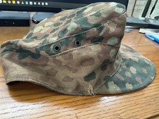 Original WWll WW2 waffen SS pea dot camo field cap theatre made RARE MUST SEE picture