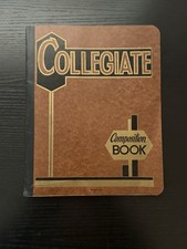RARE 40’s/50’s Art Deco Vintage Collegiate Branded Composition Notebook EUC picture