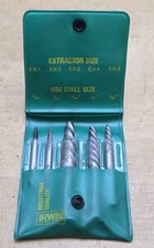 Vintage Irwin-Hanson 5 Piece #52435 Spiral Screw Extractor Set Made in USA picture