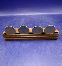 Ultra-Rare Handcrafted Wooden Coin Stand by Clarence Miller (Retro Antique Flat picture