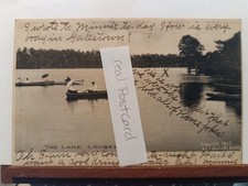 Vintage Postcard.  Boating On The Lake Laurel, Delaware 1905 (P18) picture