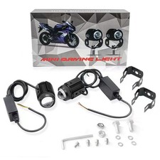 Universal 2pcs Mini LED Spot Lights Motorcycle Work Lamp White Yellow with Kit picture