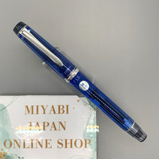 PILOT Custom Heritage 92 Fountain Pen Blue Demo 14K Gold M Nib Piston Fill NEW picture