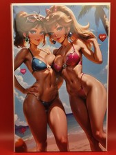 Super Mario Princess Peach & Daisy Beach Bikini Art Print – Artist Alley... picture