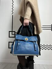 YSL Yves Saint Laurent Medium Blue Leather Bag picture