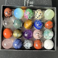 10pcs natural Mixed Sphere quartz crystal carved gem ball reiki healing 15mm+ picture