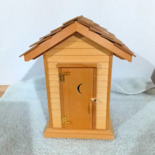 Vintage Signed Model Outhouse Miniature Folk Art By KK Kenneth Cook Pembroke PA picture