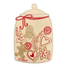 NEW - Coton Colors Happy Everything BIG Attachment Christmas Cookie Jar Red picture