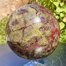11LB  Natural Dragon Blood Jasper Sphere Polished Crystal Ball Healing Stone H picture