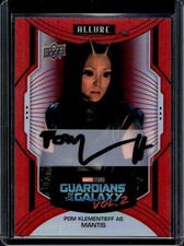Pom Klementieff as Mantis 2022 Upper Deck Allure Marvel #136 Red Rainbow Auto picture