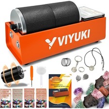 Rock Tumbler Kit -6LB Rock Polisher(Double Barrel) picture