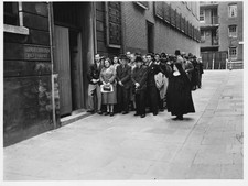 Italians Report To Police The queue at the Aliens Registration Off- Old Photo picture