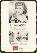 1949 ASR Vintage Look DECORATIVE METAL SIGN - I LOVE LUCY / LUCILLE BALL SMOKES  picture