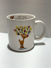 Vintage Vagabond Creation Papel Coffee Mug May Your Christmas Be Bright Reindeer picture