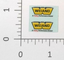 Pair of Weiand Holley Performance Brand Racing Hot Rod Mini Sticker Decals picture