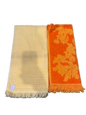Vintage Yellow and Orange Bath Towels Cannon Monticello & Dundee Golden Crown picture