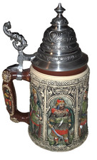 RARE VTG THEWALT PETER DUMLER CRUSADERS CERAMIC BEER STEIN MUG LIMITED EDITION picture