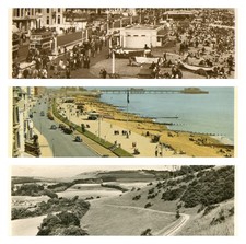 UK, Sussex, WORTHING, Marine Parade, Beach, Cissbury RPPC Lot 3 Postcards c1930 picture