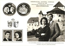 Vaduz Liechtenstein Royal Wedding Prince Hans-Adam II Marie Kinsky Chrome picture