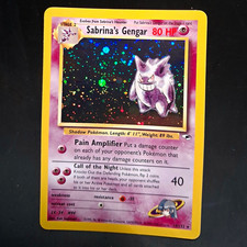 Pokémon Sabrina's Gengar 14/132 Holo Gym Challenge 2000 WOTC Card picture