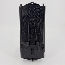 Vintage Cast Iron Mail Box Wall Mount With Paper Spring Drop Slot picture