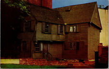 Vtg 1950s Paul Revere House Rear View Boston Massachusetts MA Unused Postcard picture