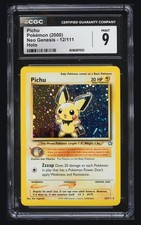 CGC 9 Pichu Holo #12/111 Neo Genesis 2000 Pokémon English Card picture