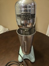Myers Bullet Mixer Vintage Chrome Head Enamel Base picture
