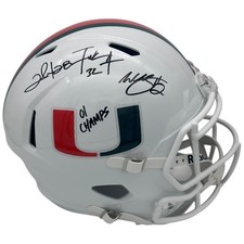 2001 Miami Hurricanes Running Backs Autographed (Speed) Deluxe Full-Size Replica picture