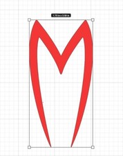 Speed Racer Mach 5 Logo 1.75x3.5, Vinyl Die Cut Decal Sticker-GO SPEED RACER  picture