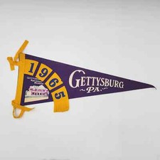 Vintage 1965 Purple Gettysburg Felt Pennant picture