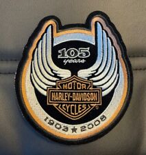 BRAND NEW HARLEY DAVIDSON 105 YEAR ANNIVERSARY SEW ON PATCH 5.5 INCH picture