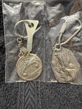 Vintage Pope John Paul II Vatican Roma Italy Keychain Lot Of 2 Catholic Souvenir picture