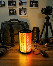 Kodak Film Kodachrome 64 LightBox Canister Design Camera Decor 3D Printed Sign picture