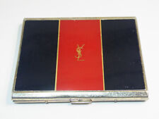 Auth Yves Saint Laurent YSL Cigarette Case Card Holder Red Black Gold picture