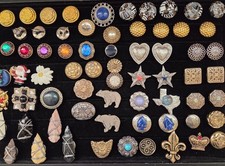 Vintage Button Cover Lot ?- Nony, Western, Art Glass, Jewel Tones 68pc picture