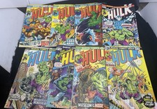 8 Vintage bronze age Marvel the Incredible Hulk comic book Lot picture