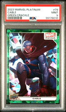 Marvel PSA 10 Cable 2023 Marvel Platinum Green Crackle /99 PSA 9 MINT picture