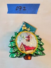 Christopher Radko Christmas Tree Santa on Rooftop Glass Christmas Ornament picture