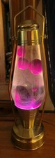 Vtg 70s Lava Coachlite Lava Lite Model 6000 Lantern Lava Lamp Brass Working READ picture
