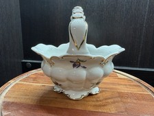Rare & Beautiful Antique Neu Tettau Porcelain Floral Basket - Made in Bavaria picture